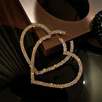 Big Heart Crystal Hoop - Piña Colada
