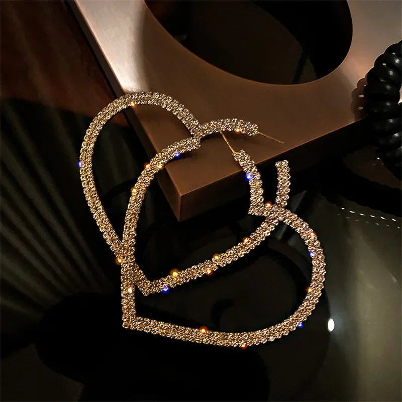Big Heart Crystal Hoop - Piña Colada