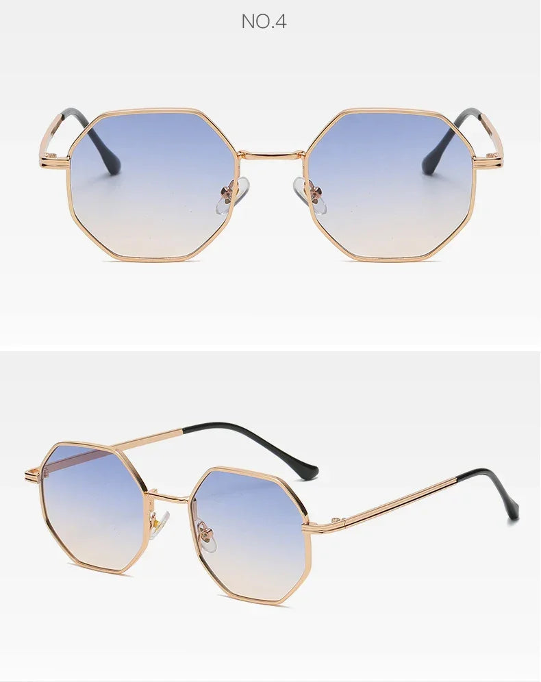 Polygon Metal Sunglasses - Piña Colada