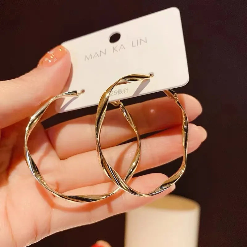 Hoop Earrings Zircon Crystal - Piña Colada
