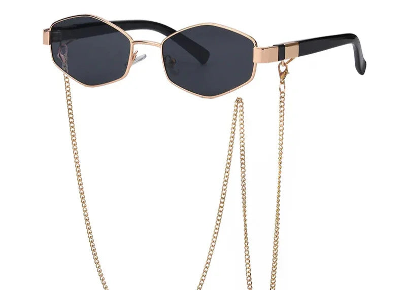 Small Frame Hexagon Sunglasses - Piña Colada