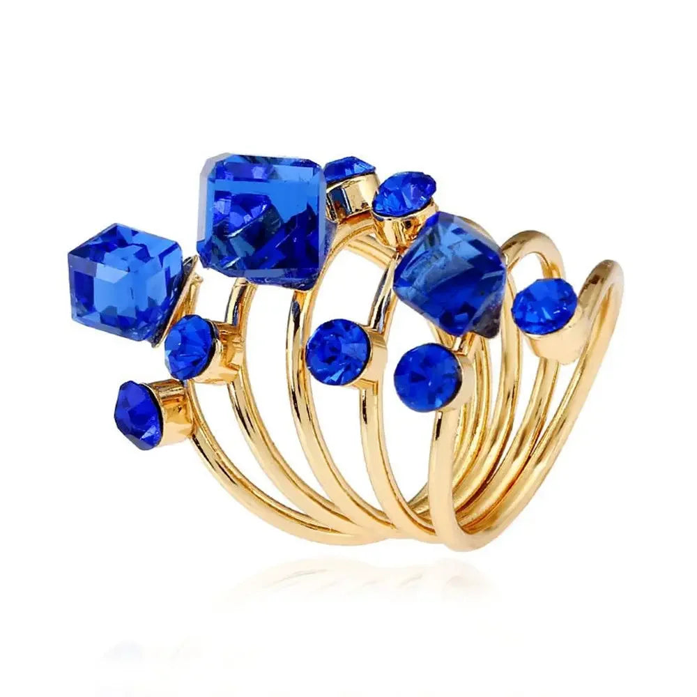 Crystal Stone Rings - Piña Colada