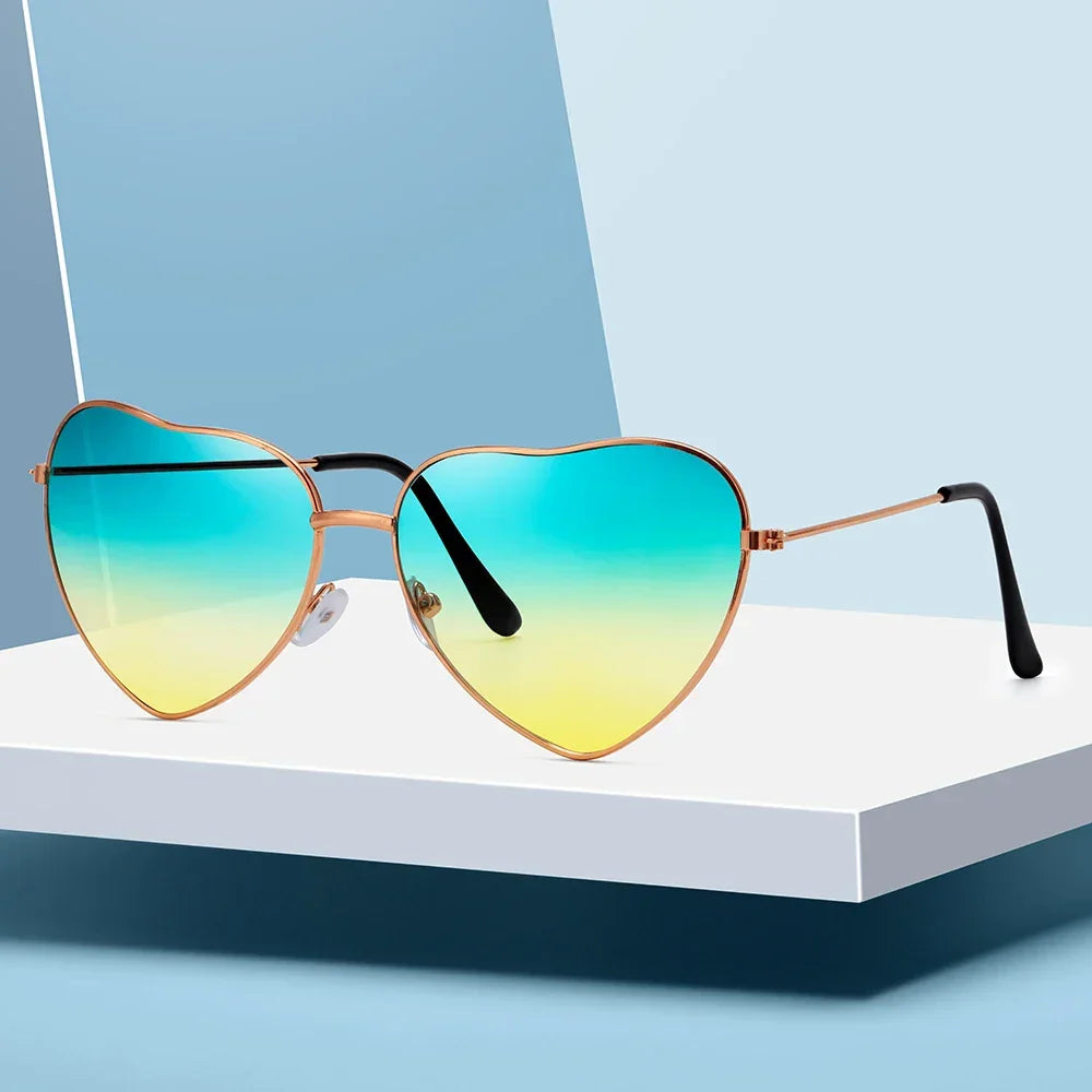 Heart Shape Sunglasses - Piña Colada