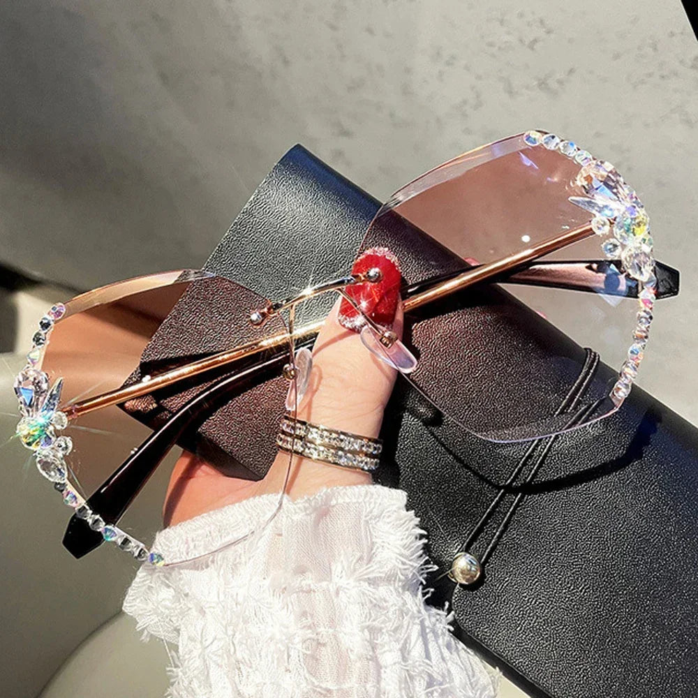 Rhinestone Sunglasses - Piña Colada