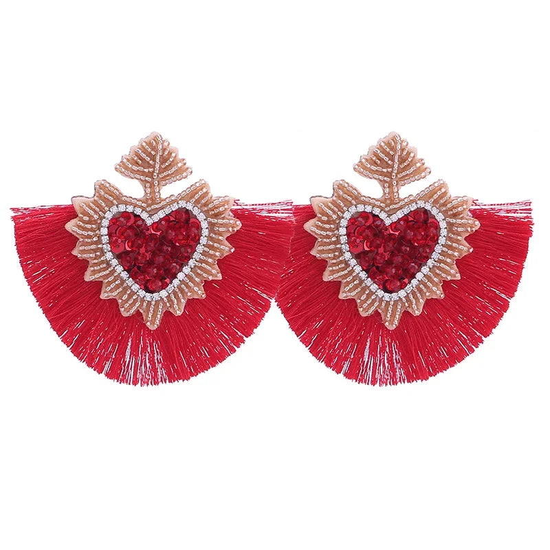 Tassel Earrings Boho - Piña Colada