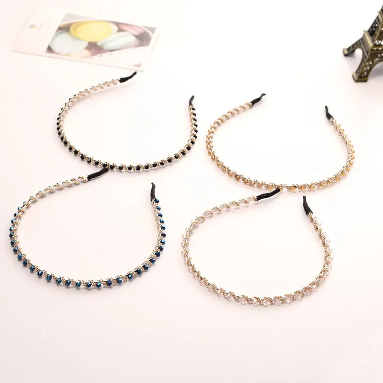 Crystal Pearl Rhinestone Hairband - Piña Colada