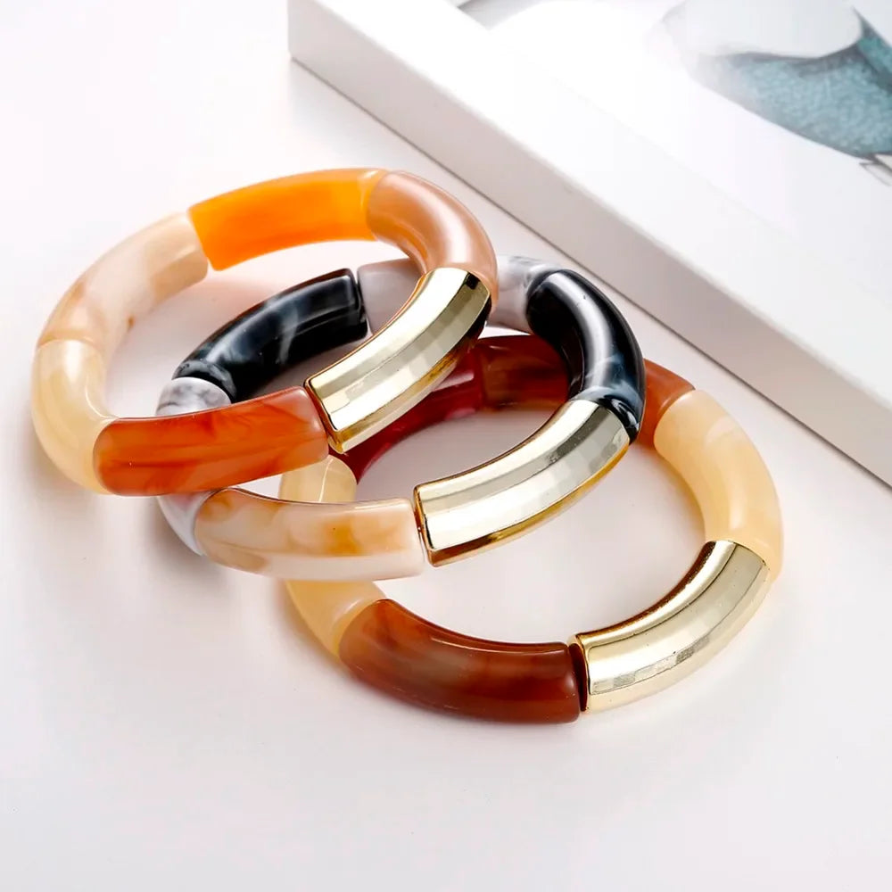 Acrylic Design Bracelet - Piña Colada