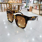 Retro Oversized Square Sunglasses – Vintage UV400 Mirror Eyewear for Women - Piña Colada