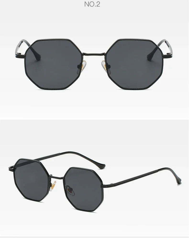 Polygon Metal Sunglasses - Piña Colada