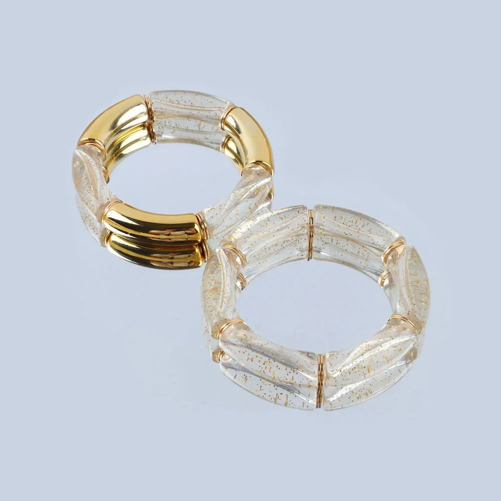 Acrylic Design Bracelet - Piña Colada