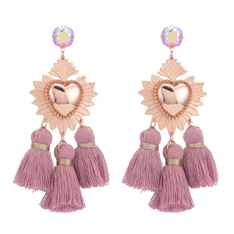 Tassel Earrings Boho - Piña Colada