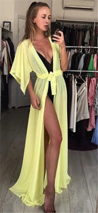 Summer Lady Beach Cover Up Chiffon Long - Piña Colada