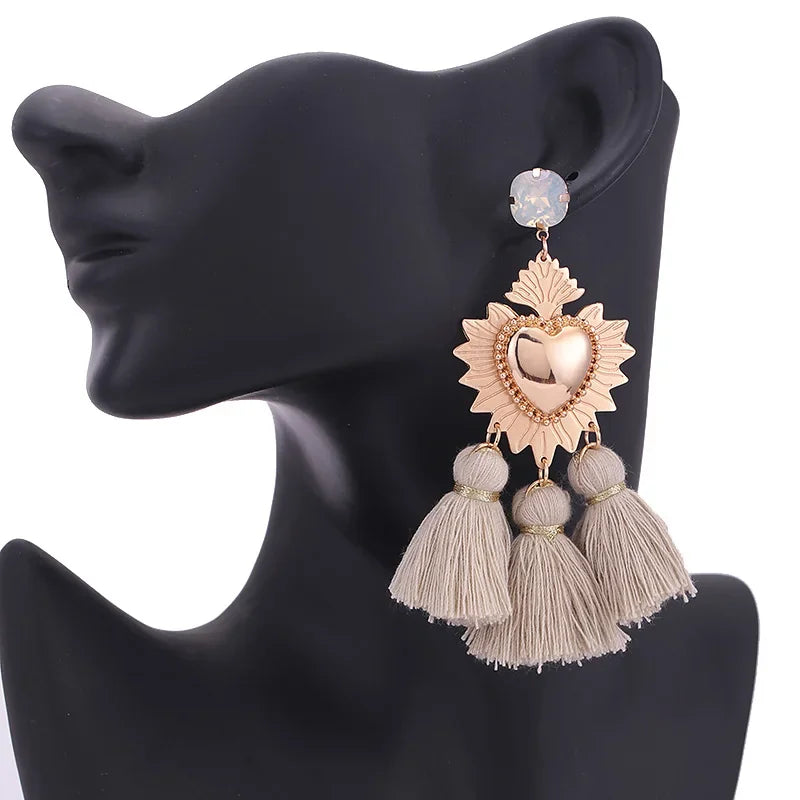 Tassel Earrings Boho - Piña Colada