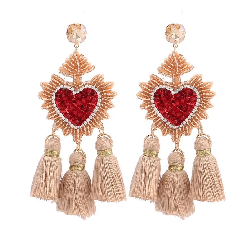 Tassel Earrings Boho - Piña Colada