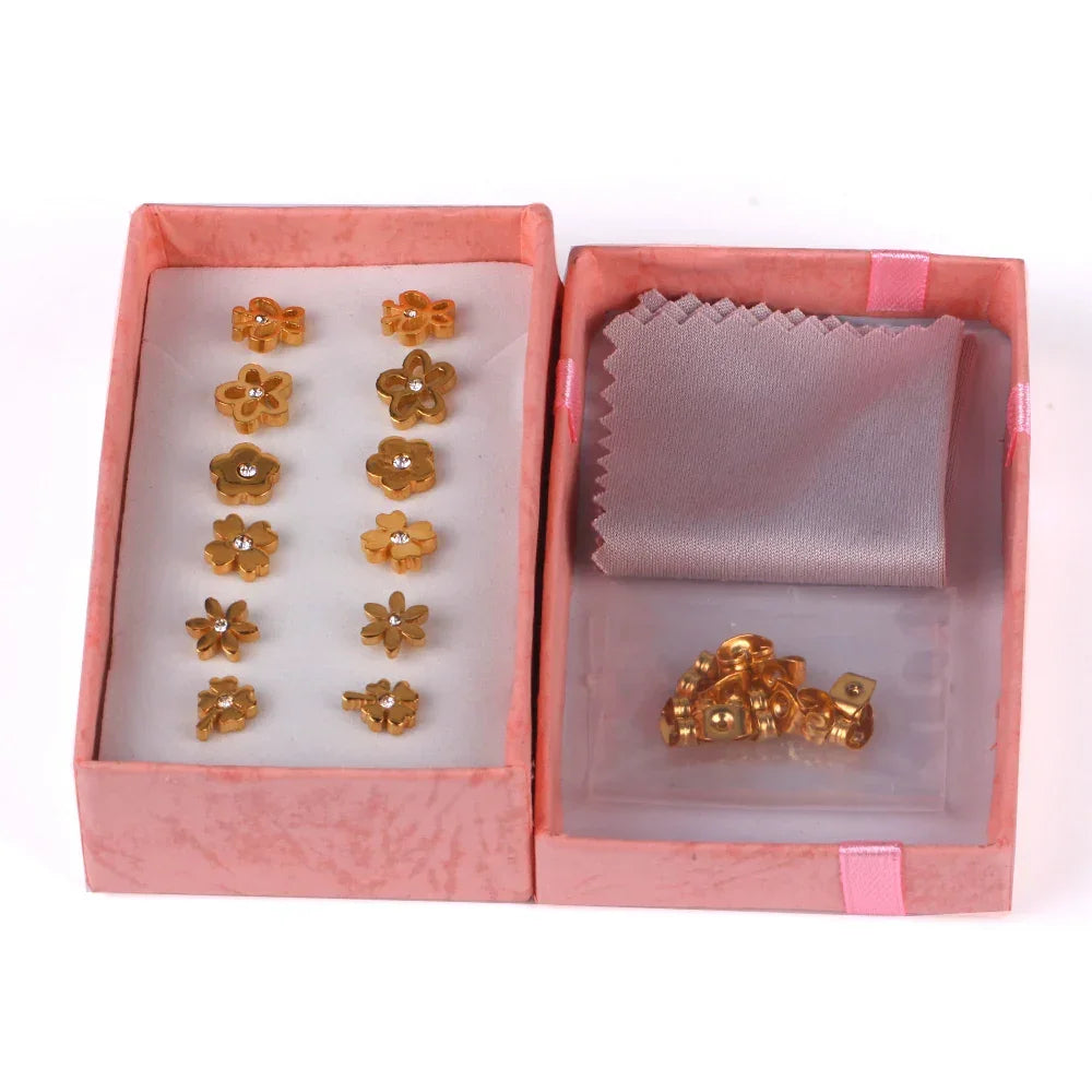 FLowers 6Pairs Earring - Piña Colada