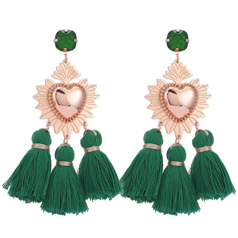 Tassel Earrings Boho - Piña Colada