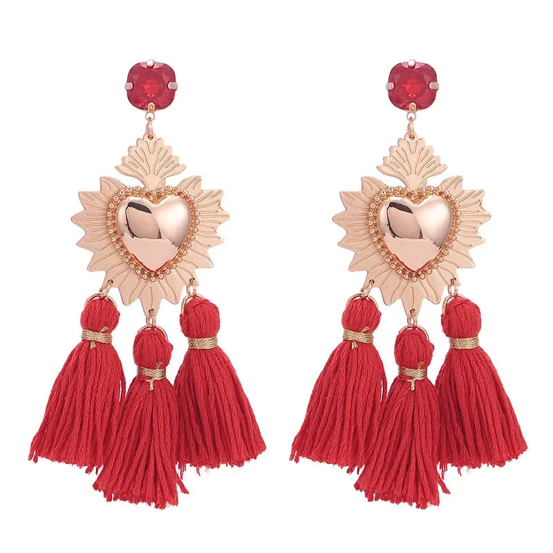 Tassel Earrings Boho - Piña Colada