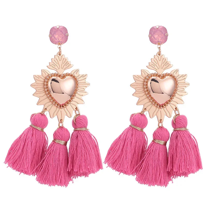 Tassel Earrings Boho - Piña Colada