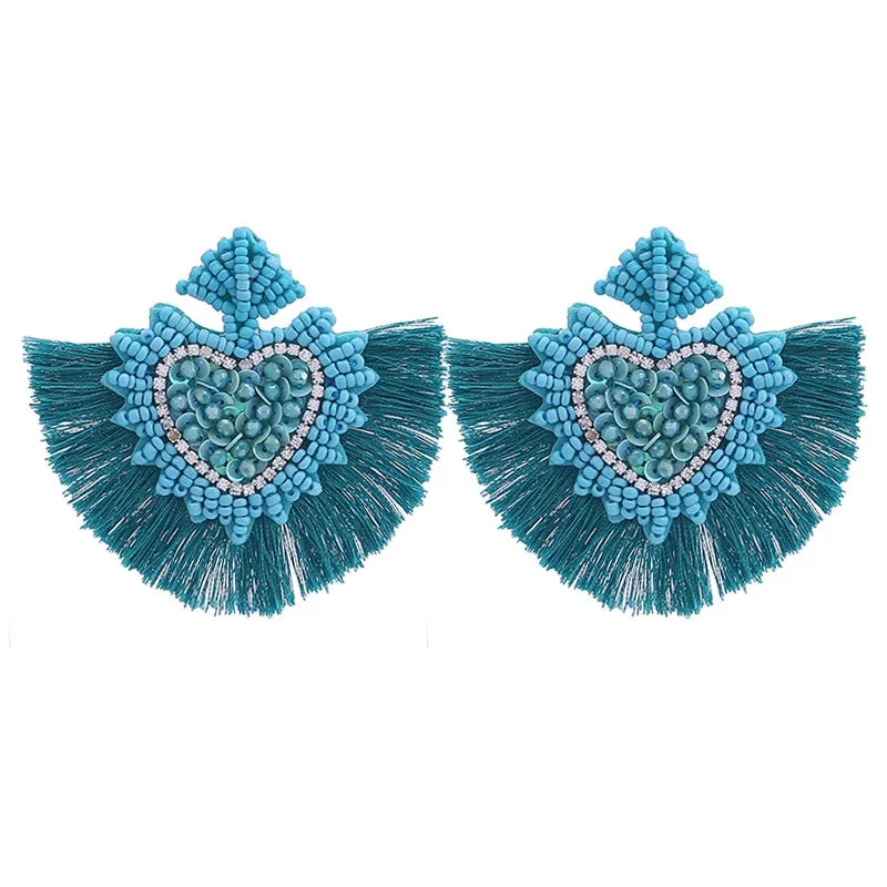 Tassel Earrings Boho - Piña Colada