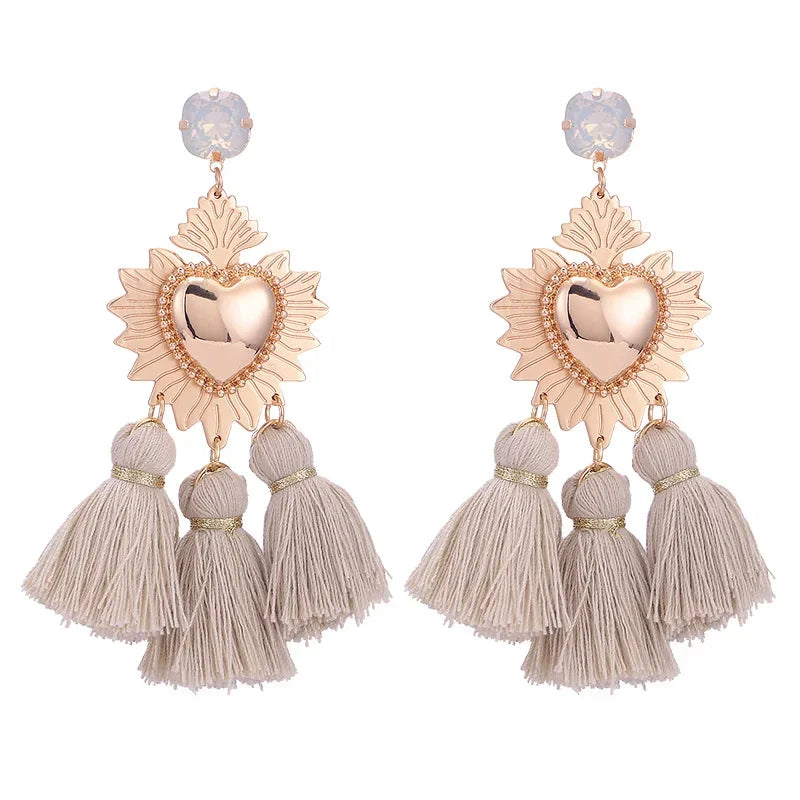 Tassel Earrings Boho - Piña Colada