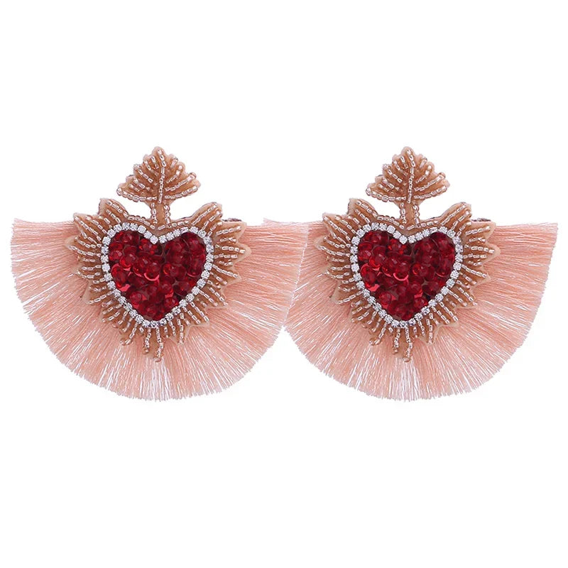 Tassel Earrings Boho - Piña Colada