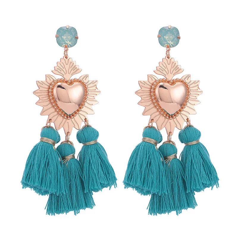 Tassel Earrings Boho - Piña Colada