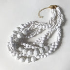 Acrylic Beads Braided Choker Necklace - Piña Colada