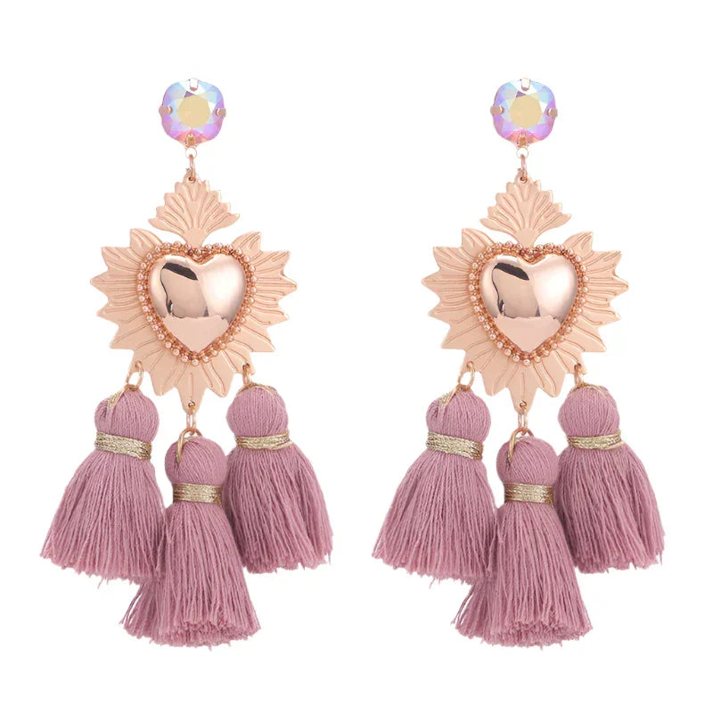 Tassel Earrings Boho - Piña Colada