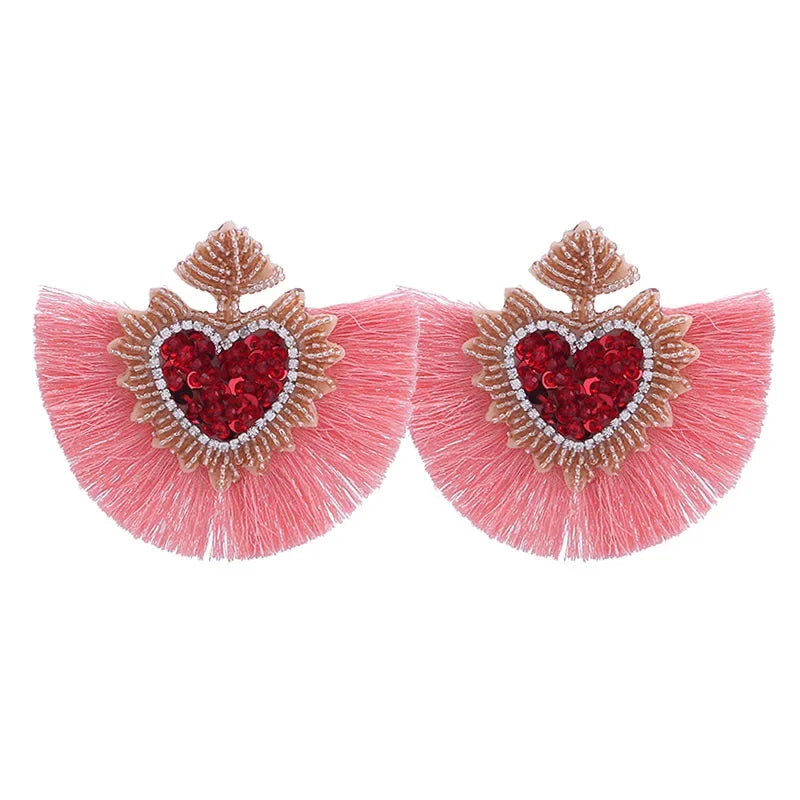 Tassel Earrings Boho - Piña Colada