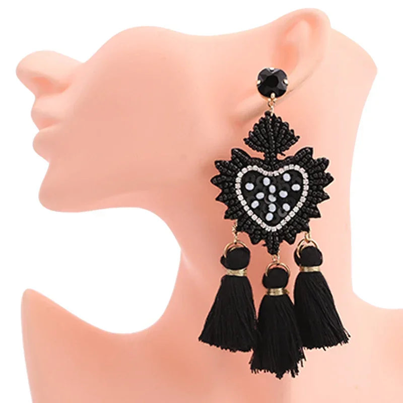 Tassel Earrings Boho - Piña Colada