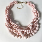Acrylic Beads Braided Choker Necklace - Piña Colada