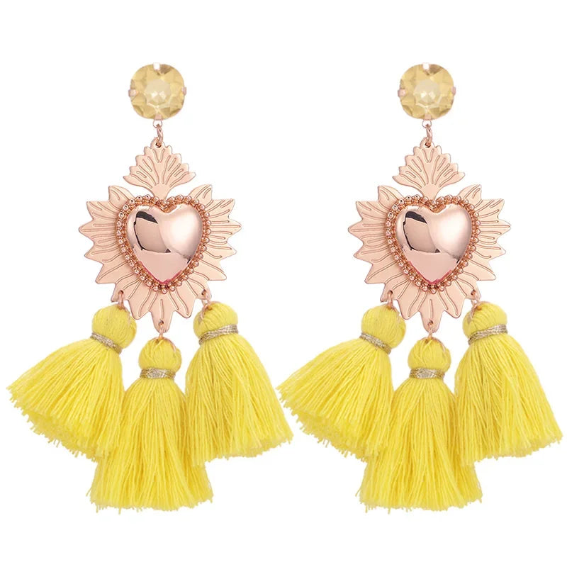 Tassel Earrings Boho - Piña Colada