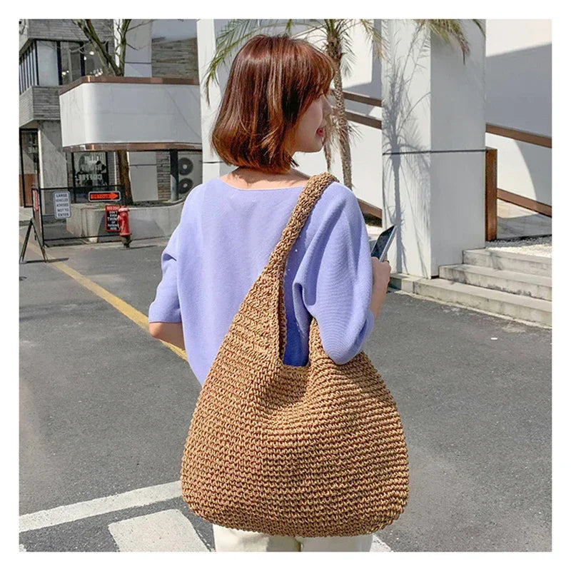 Straw Women Shoulder Bags - Piña Colada