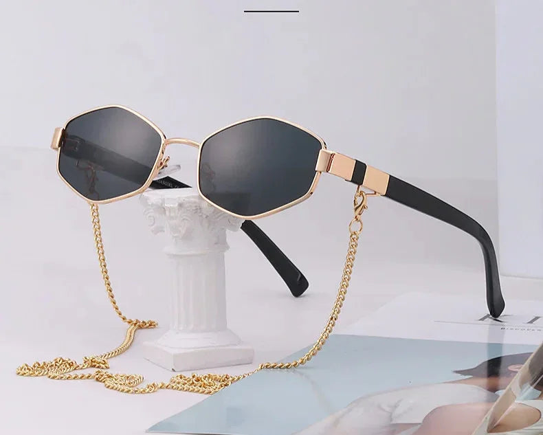 Small Frame Hexagon Sunglasses - Piña Colada