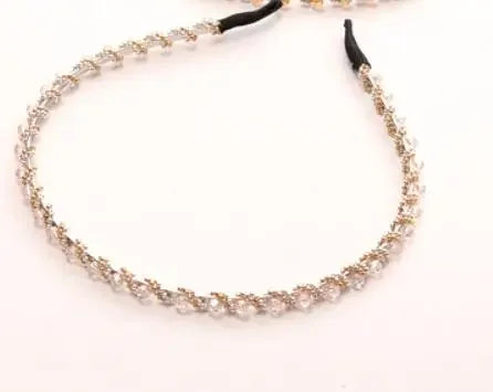 Crystal Pearl Rhinestone Hairband - Piña Colada
