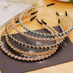 Crystal Pearl Rhinestone Hairband - Piña Colada