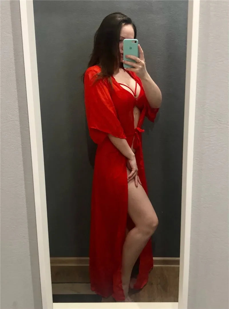 Summer Lady Beach Cover Up Chiffon Long - Piña Colada