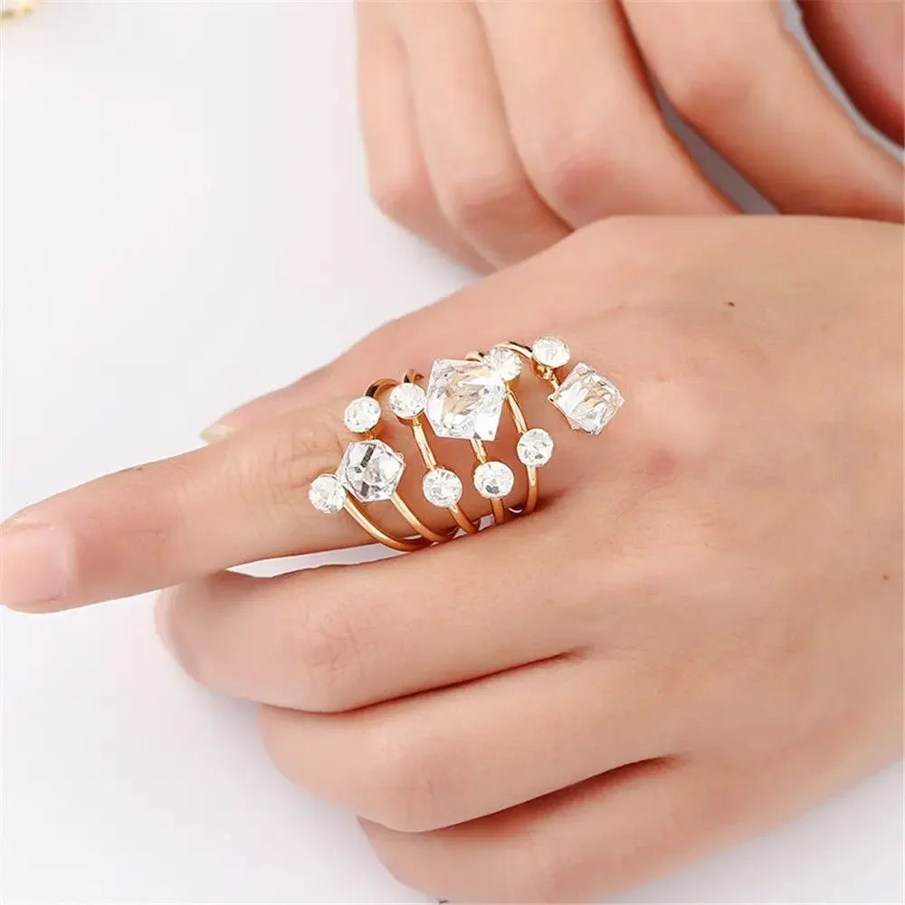 Crystal Stone Rings - Piña Colada