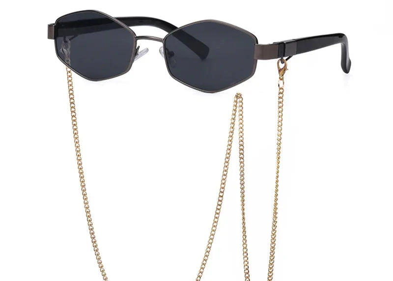Small Frame Hexagon Sunglasses - Piña Colada
