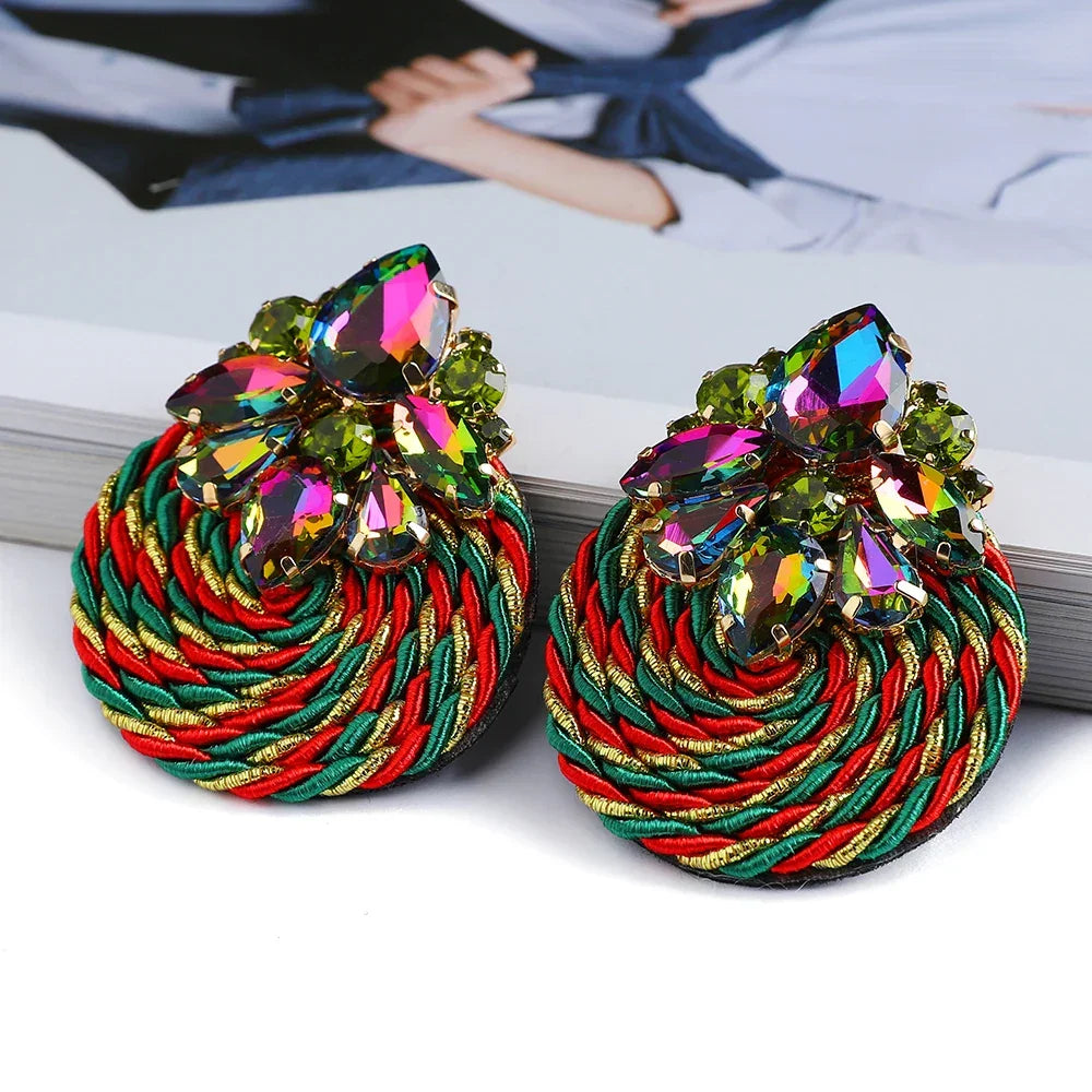 Bold Cotton Drop Earrings - Piña Colada