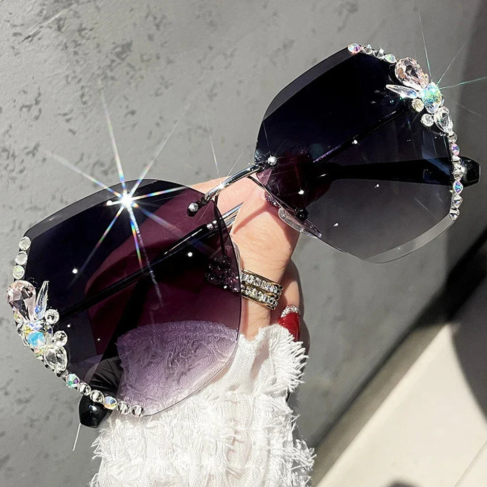 Rhinestone Sunglasses - Piña Colada