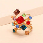 Crystal Stone Rings - Piña Colada