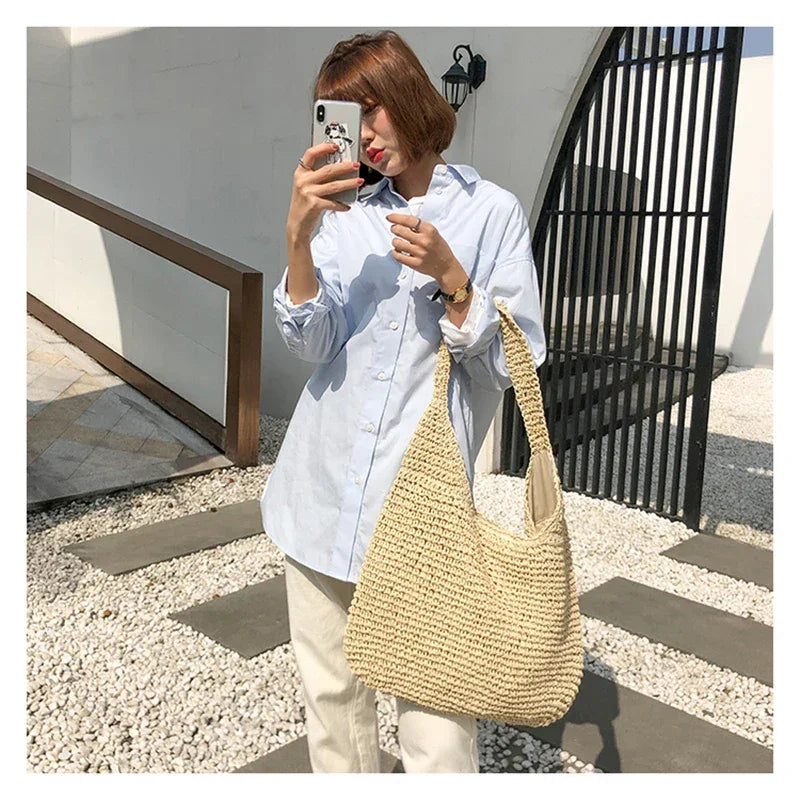 Straw Women Shoulder Bags - Piña Colada