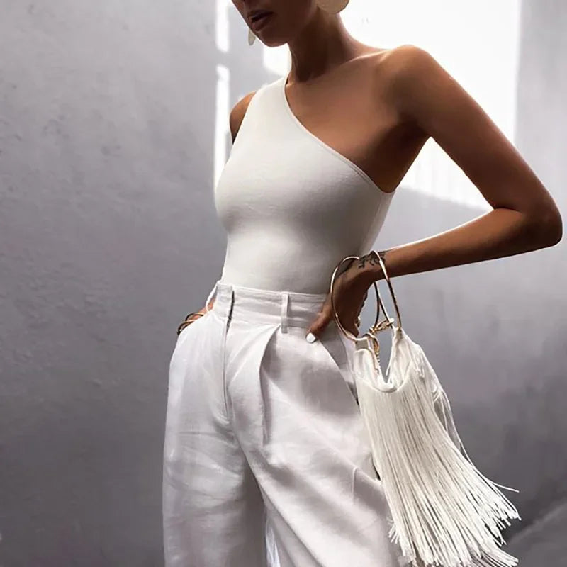Backless Stretch Tank Top – Sleek Club Style - Piña Colada