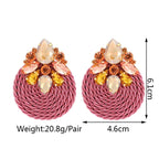 Bold Cotton Drop Earrings - Piña Colada