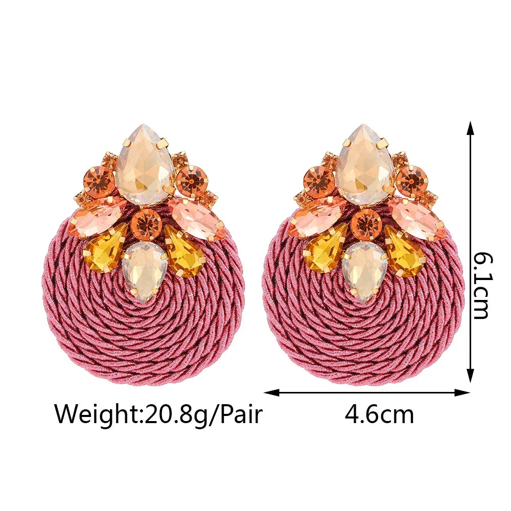 Bold Cotton Drop Earrings - Piña Colada