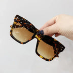 Retro Oversized Square Sunglasses – Vintage UV400 Mirror Eyewear for Women - Piña Colada