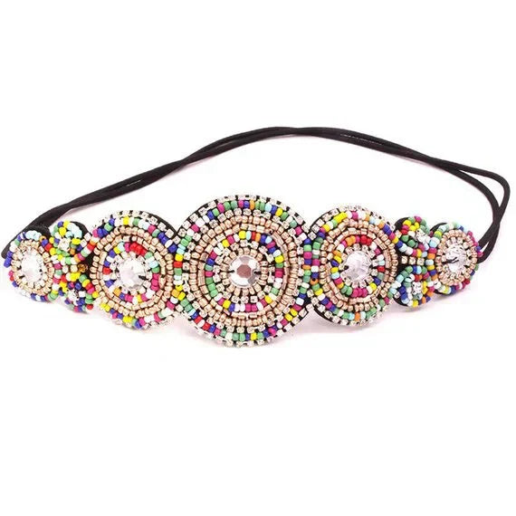 Seed Beads Handmade Headband Pearl - Piña Colada