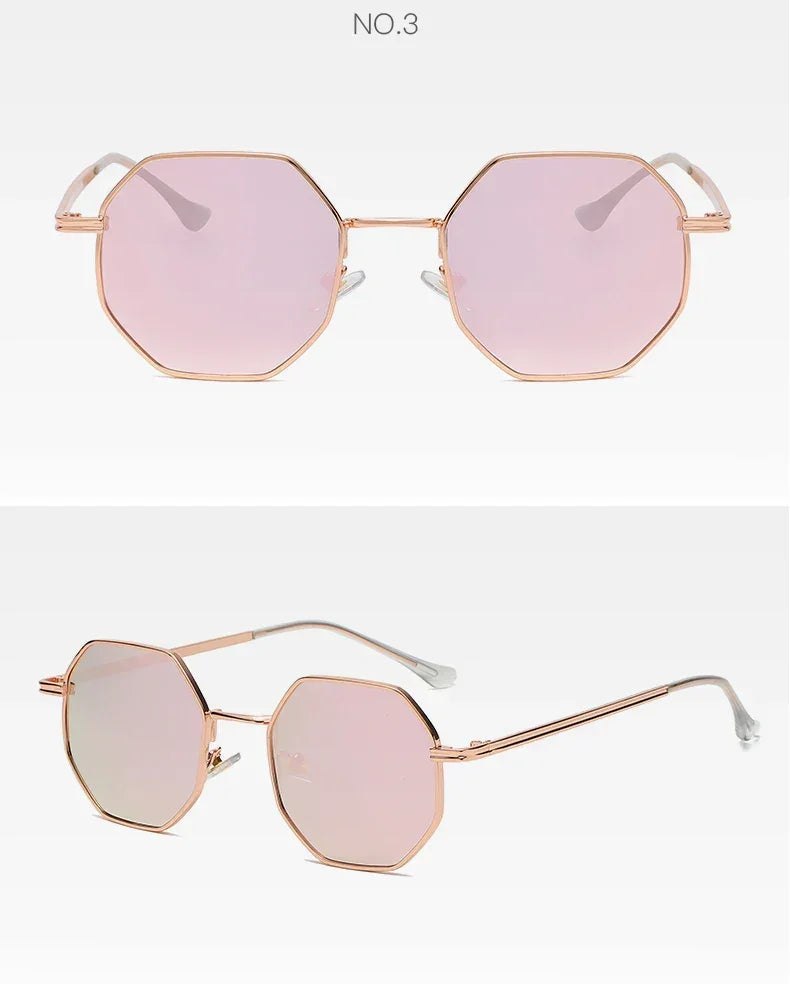 Polygon Metal Sunglasses - Piña Colada