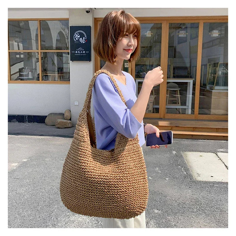 Straw Women Shoulder Bags - Piña Colada
